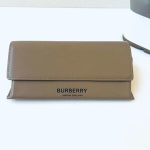 Burberry Taupe Leather Glasses Case